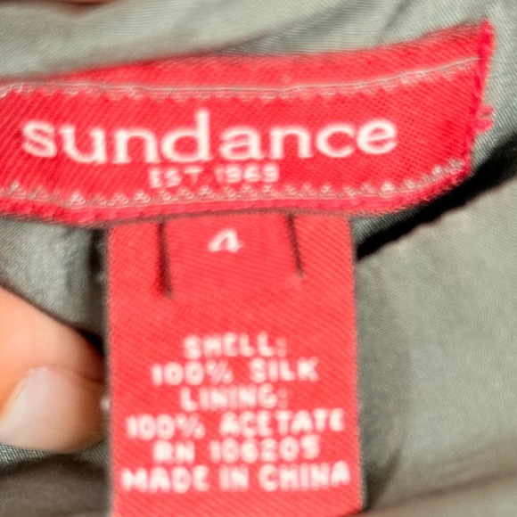 Sundance Silk Skirt Size 4 Gray A-Line Pleated Career Party Cocktail - Picture 3 of 4